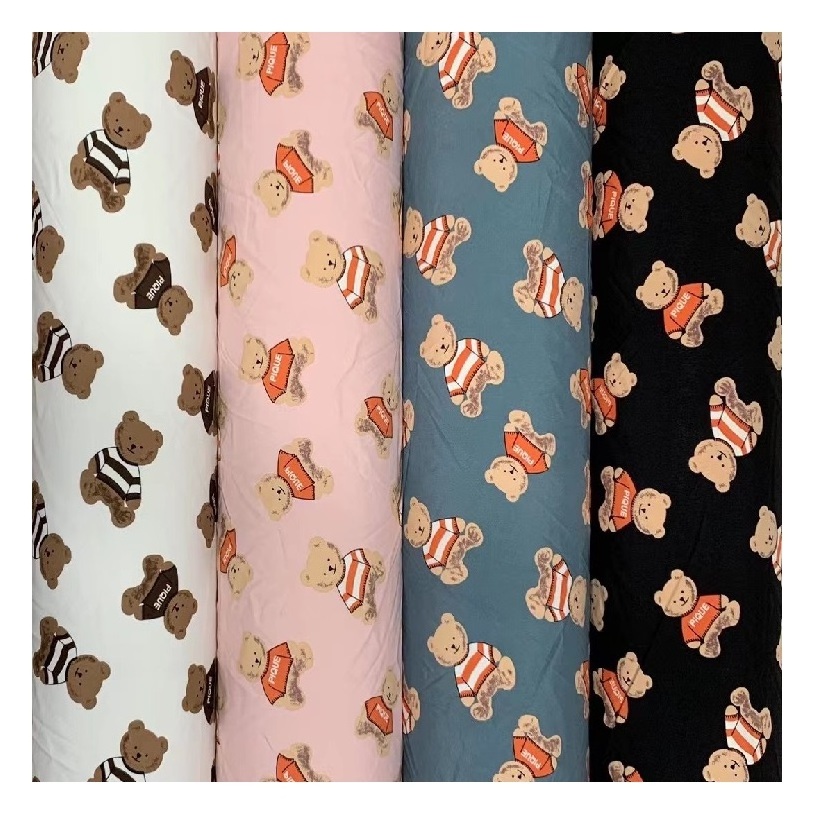 Flower print 4 way stretch 95% polyester 5% elastane fabric printing fabric for dress woman