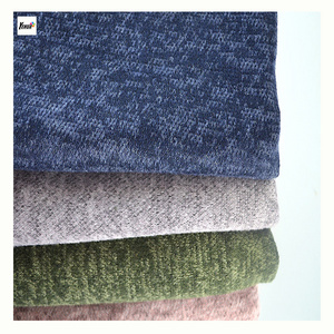 TR angora melange fabric stretch brush plain dyed fabric hacci angora cashmere soft cable knit fabric for winter sweater