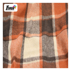 heavy weight  250-280 gsm yarn dyed flannel twill plaid woven fabric for Shirts coats to Mexico