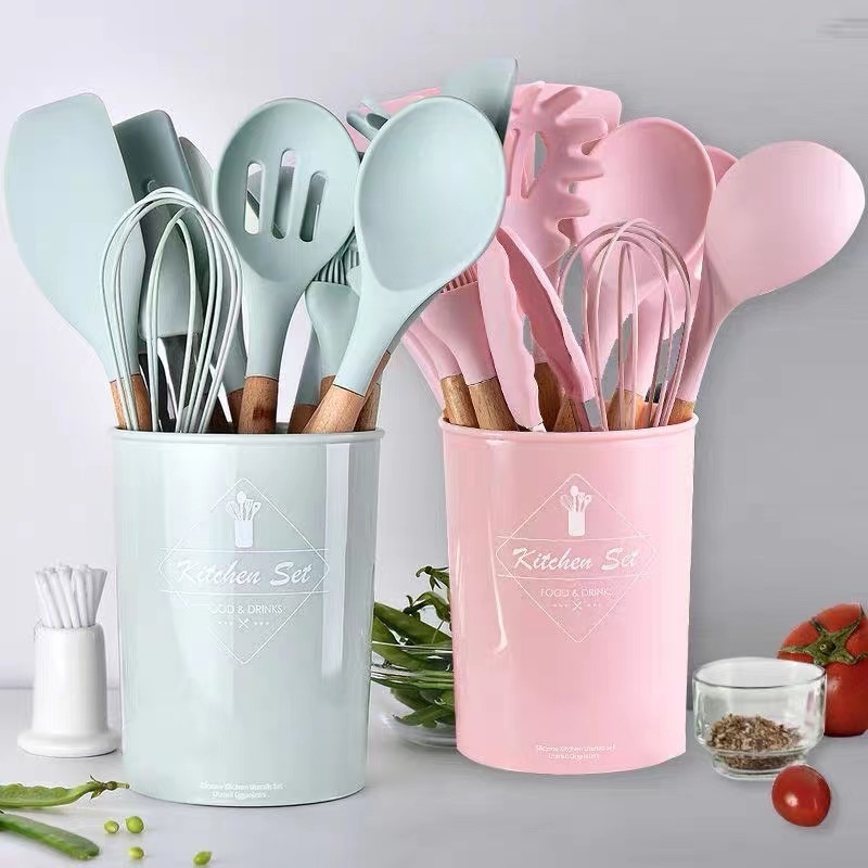 Household Food Grade Baking Tools Cooking Utensil Kit 12 Set Silicone Kitchen Ware