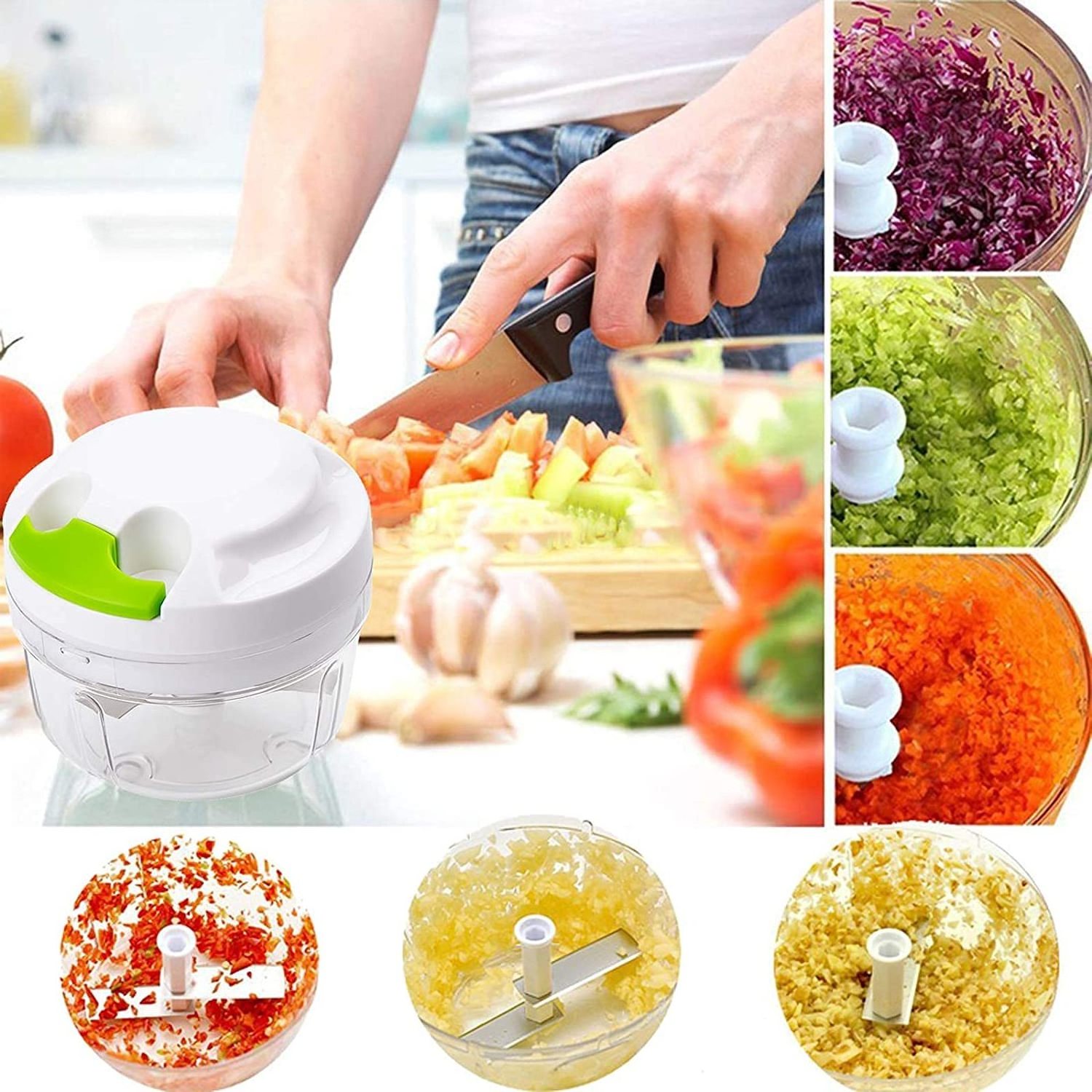 Garlic Manual Mini Garlic Masher Small Hand Pulled Function Milk Shake Vegetable Meat Cutter Egg Beater Baby Food Garlic Chopper