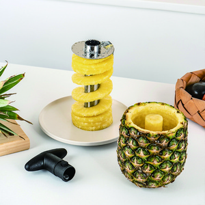 Hot selling stainless steel kitchen gadgets pineapple peeler peeler pineapple corer and slicer tool coring and peeling machine