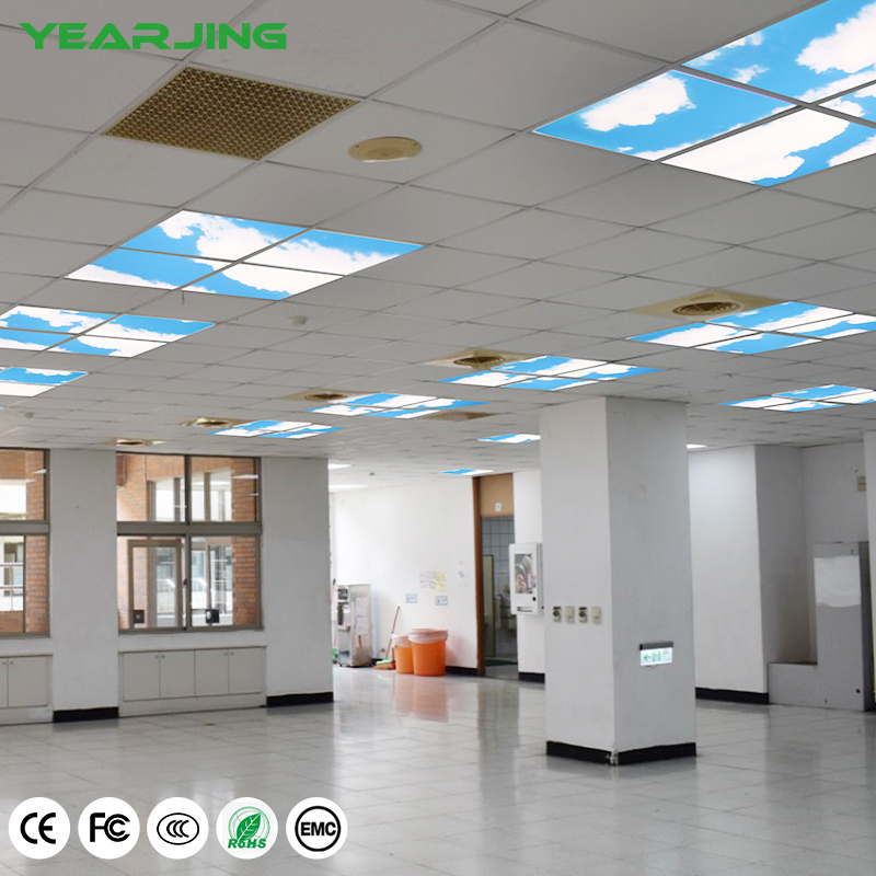 New product wall paper light covers for picture classroom ceiling led sky panel light