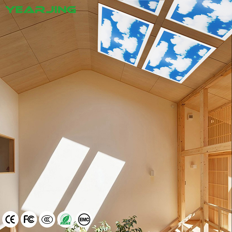 New product wall paper light covers for picture classroom ceiling led sky panel light