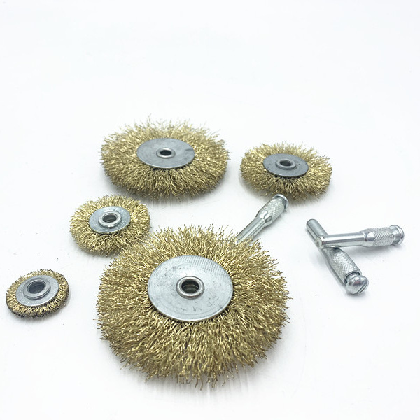 Movable rod flat wire wheel polishing tools wood polishing stainless steel wire brush wheel grinder bgrush