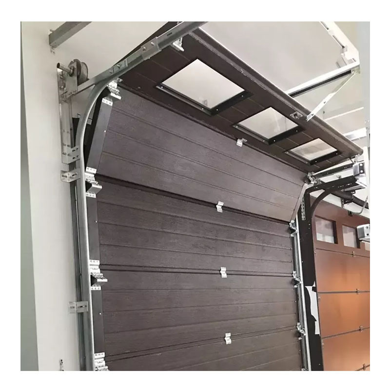 China manufacturer apartment project automatic large auto lift steel overhead motorized bifold sectional garage door