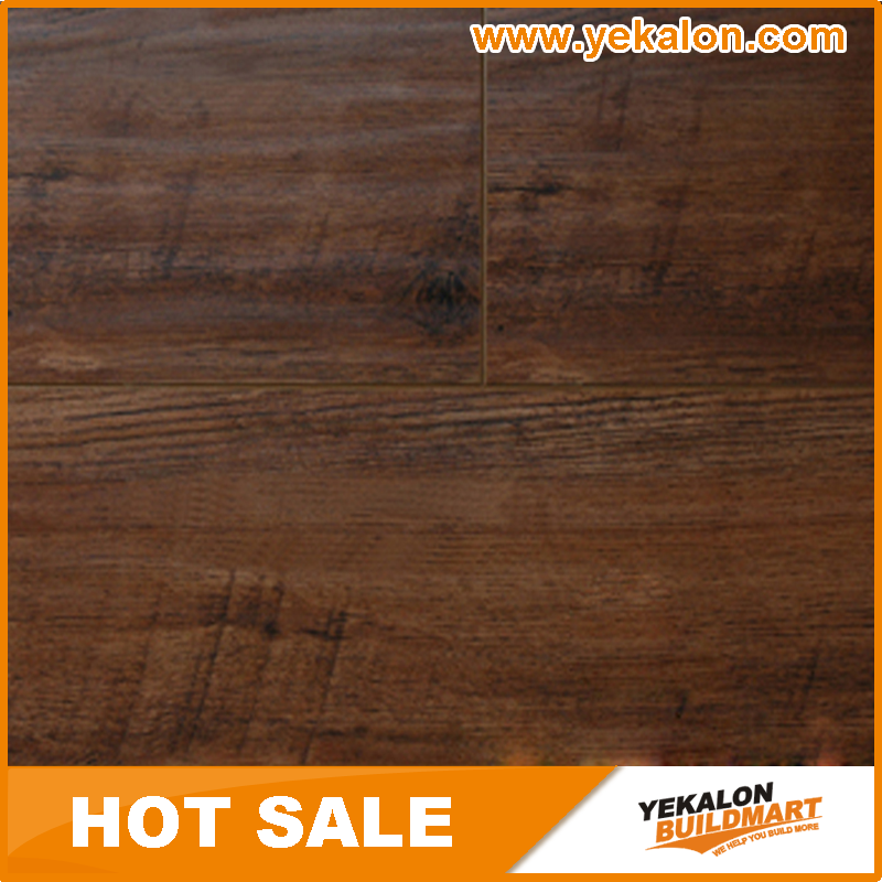 New Embossed V-groove Oak Country 12 mm MDF high gloss outdoor waterproof beech wood laminate flooring