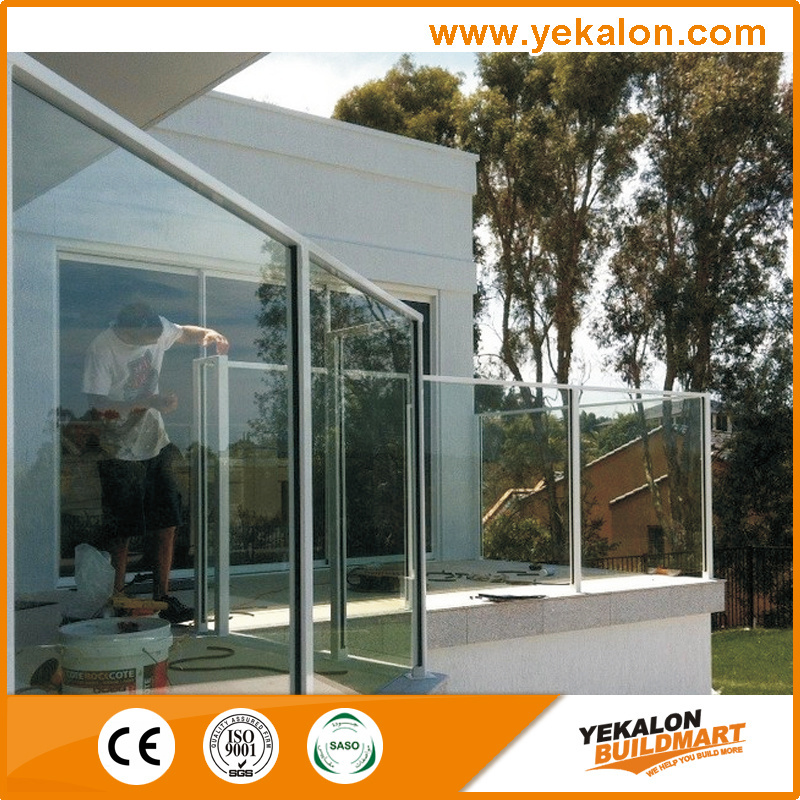 Semi frameless aluminium balustrade stainless steel glass railing systems