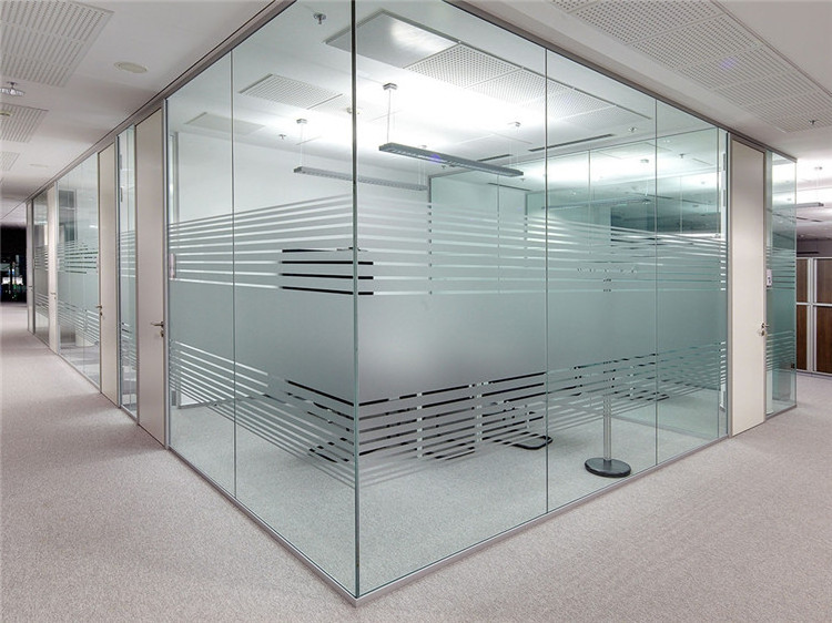 Commercial Furniture Office Partition Glass Wall  Living Room Office Thickness Tempered Glass Partition Wall