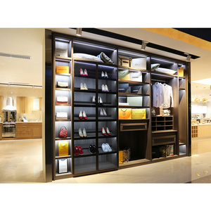 Luxury and customized design modern wardrobe with tempered glass