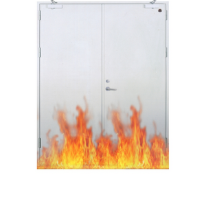 Fire Resistant Materials Fire Rated Door With Panic Bar