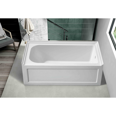 Freestanding Customized Size White Soaking Acrylic Bathtub