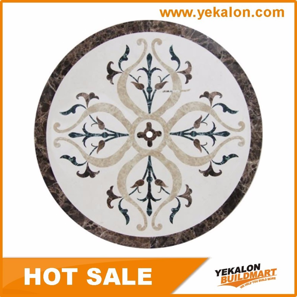 Cheap Wholesale Custom Decorative Wall African Stone Round Mosaic Patterns Foyer Tile Floor Medallions Ceiling Medallion