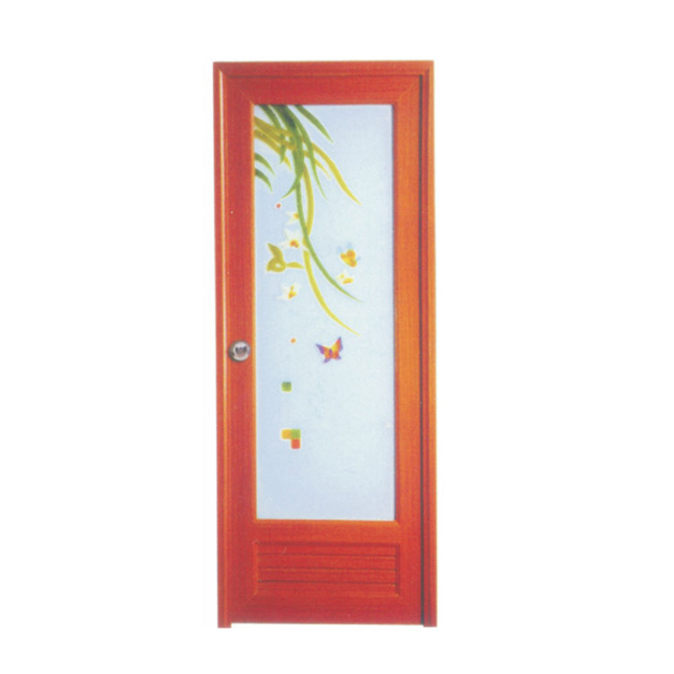 Customized White Upvc Bathroom Door  Water-Proof  Modern Design With Louver or Glass