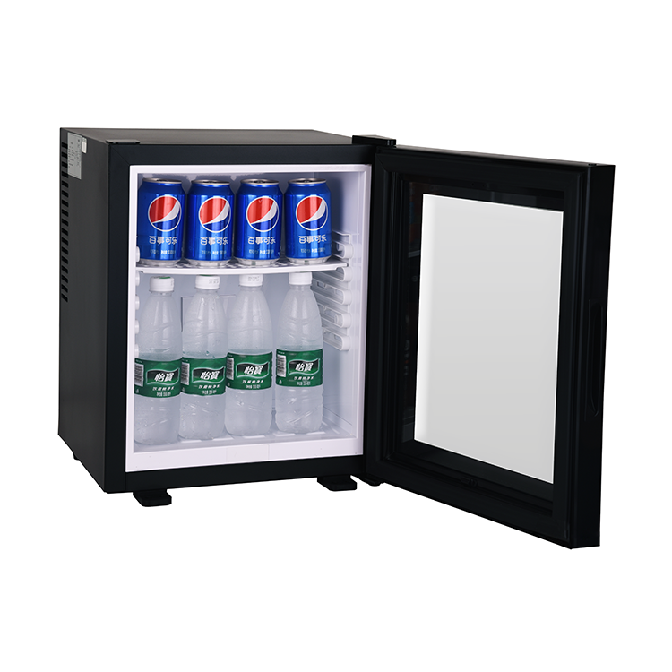 30L Double Layer Glass Door Mini Fridge No Noise Hotel Guestroom Coca Cola Fridge