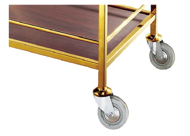 Modern Luxury Desgin Stainless Steel Hand Trolley Four Wheel Hotel Housekeeping Room Service Cart Trolley