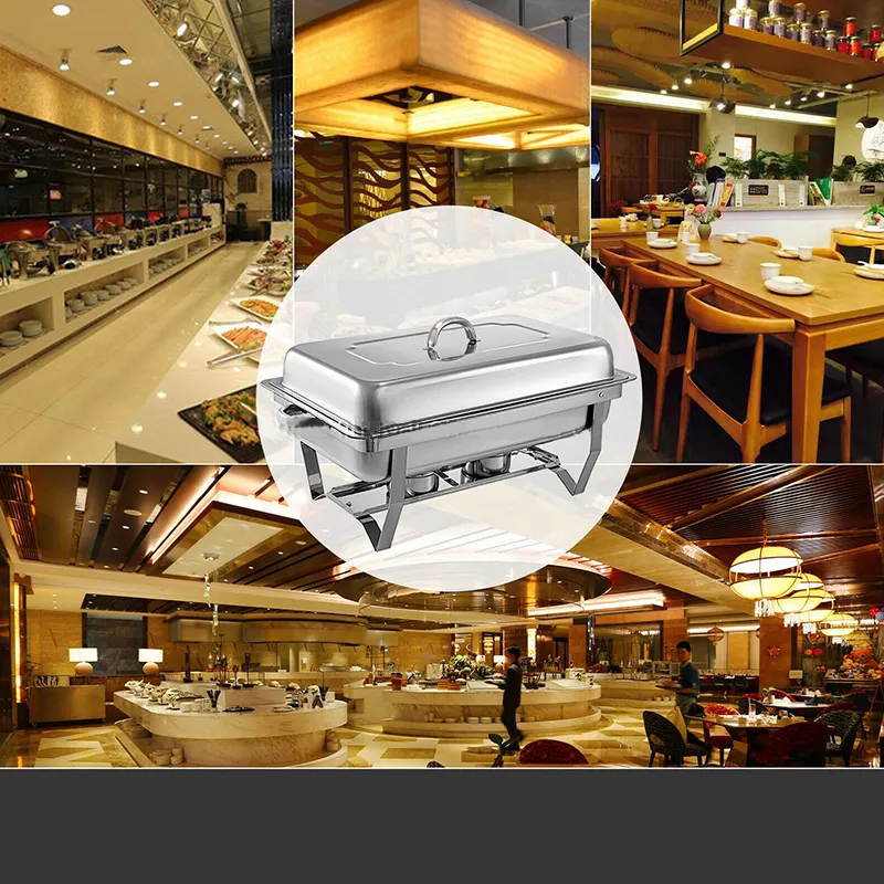 Hotel Restaurant Catering Luxury Chafing Dish Buffet Set Stainless Steel Chafing Dishes Heating Display Food Warmer Set