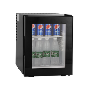 30L Double Layer Glass Door Mini Fridge No Noise Hotel Guestroom Coca Cola Fridge