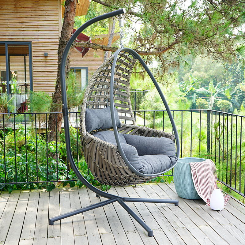 Hot Sale High Quality Rattan Wicker Egg Swing Chair for  Outdoor Use for Garden Balcony Patio Hanging Swing Chair