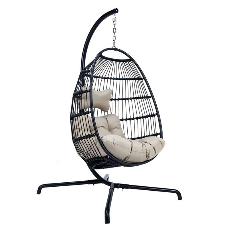 Hot Sale High Quality Rattan Wicker Egg Swing Chair for  Outdoor Use for Garden Balcony Patio Hanging Swing Chair