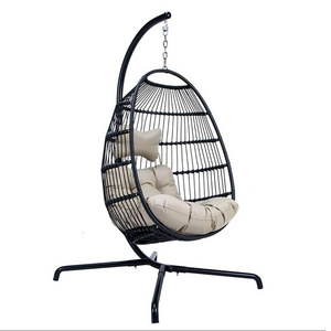 Hot Sale High Quality Rattan Wicker Egg Swing Chair for  Outdoor Use for Garden Balcony Patio Hanging Swing Chair