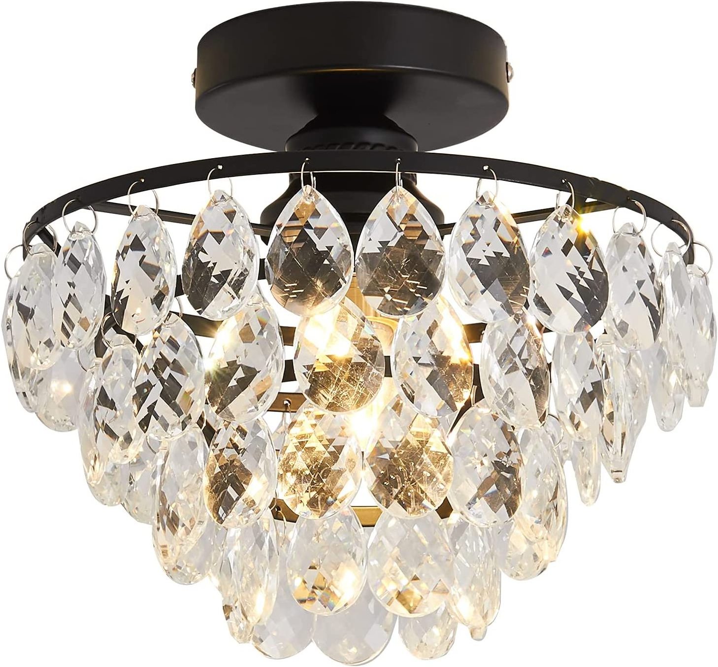 Mini Crystal Chandeliers for Dining Room Ceiling Light Fixtures for Indoor Hallway Bedroom Bathroom Kitchen Ceiling Lamp