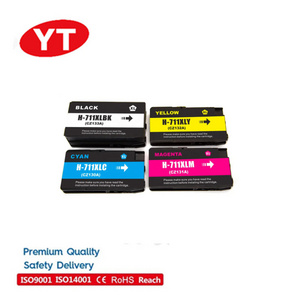 Yelbes 711 711XL Premium Color Compatible InkJet Ink Cartridge for HP711 For HP Designjet T520 T120 24 T120 610 Printer