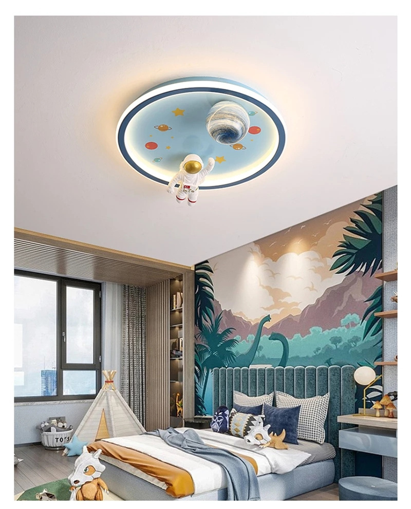 Modern Led Ceiling Light For Children's room Bedroom study Kids Baby Blue Cartoon Astronaut Ceiling Lamp Decor Light Fixtures