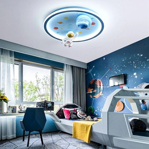 Modern Led Ceiling Light For Children's room Bedroom study Kids Baby Blue Cartoon Astronaut Ceiling Lamp Decor Light Fixtures