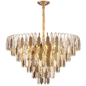 Modern Crystal LED Gold Pendant Light Indoor Chandelier Decor Light Fixtures For Kitchen Dining Room Living Room Luxury Lamp