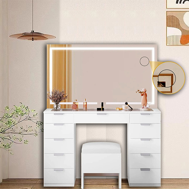 makeup table dressing table makeup mirror bedroom modern minimalist 2022 new desk dresser integrated small apartment