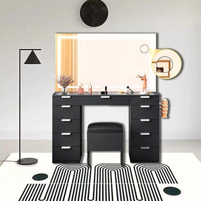 makeup table dressing table makeup mirror bedroom modern minimalist 2022 new desk dresser integrated small apartment