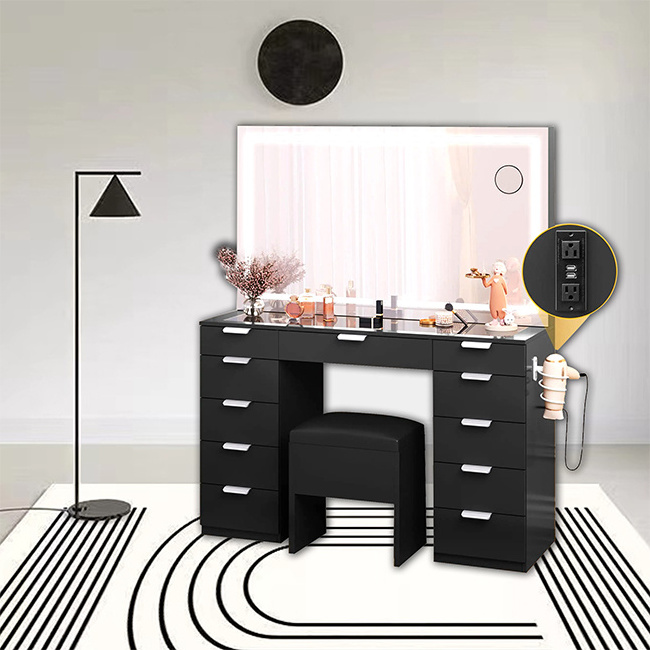 makeup table dressing table makeup mirror bedroom modern minimalist 2022 new desk dresser integrated small apartment