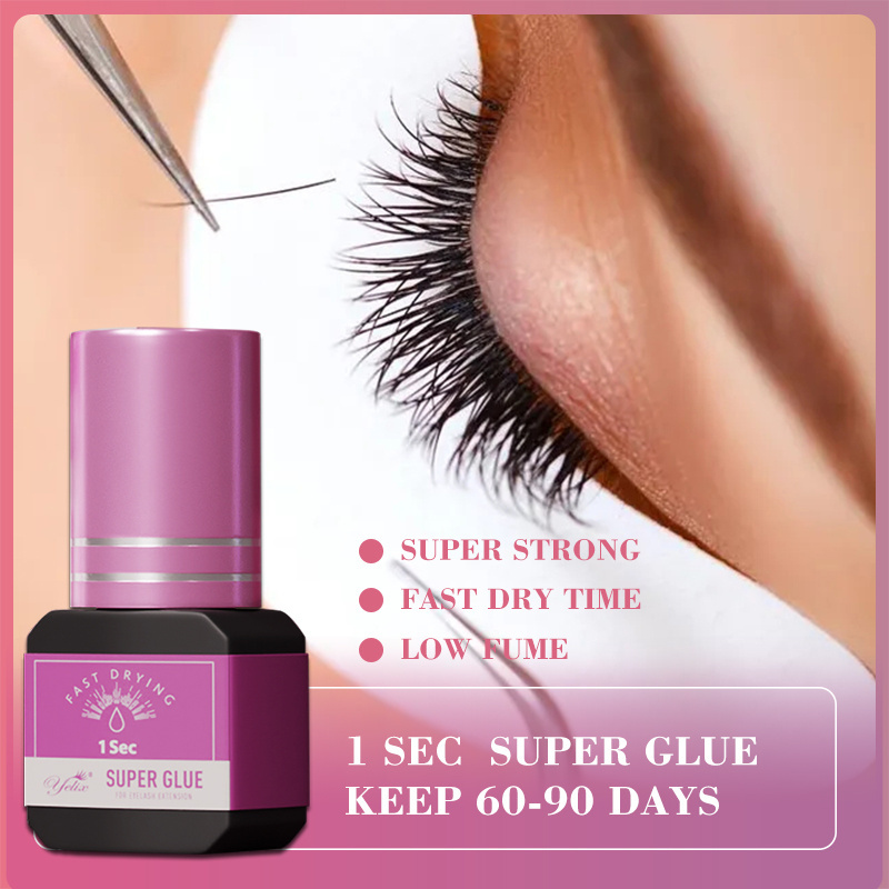 Yelix Black Long Retention Eyelash Extension Adhesive 12 Weeks Japanese Eyelash Extension Glue