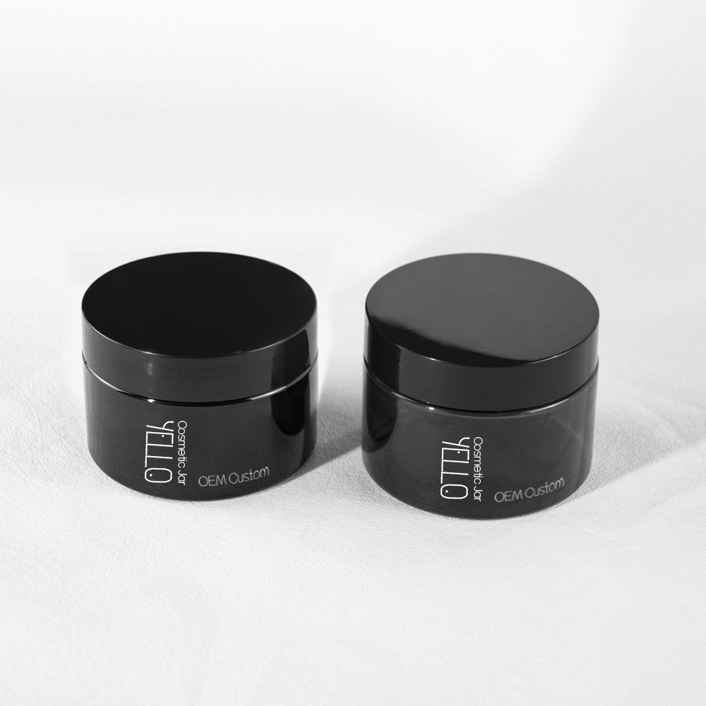 Cosmetic Skincare Packaging Black Amber Pink PET Plastic Body Butter Container Cream Jar 50ml 100ml 120ml 4oz 150ml 200ml 250ml