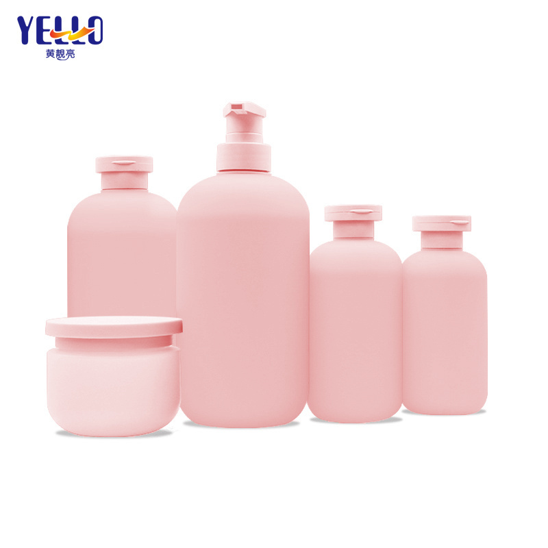 Custom Labels Travel Shampoo Bottles Empty Blue Pink Red Green Hotel Soft Touch Squeeze Body Lotion Bottles Eco 200Ml 500 Ml