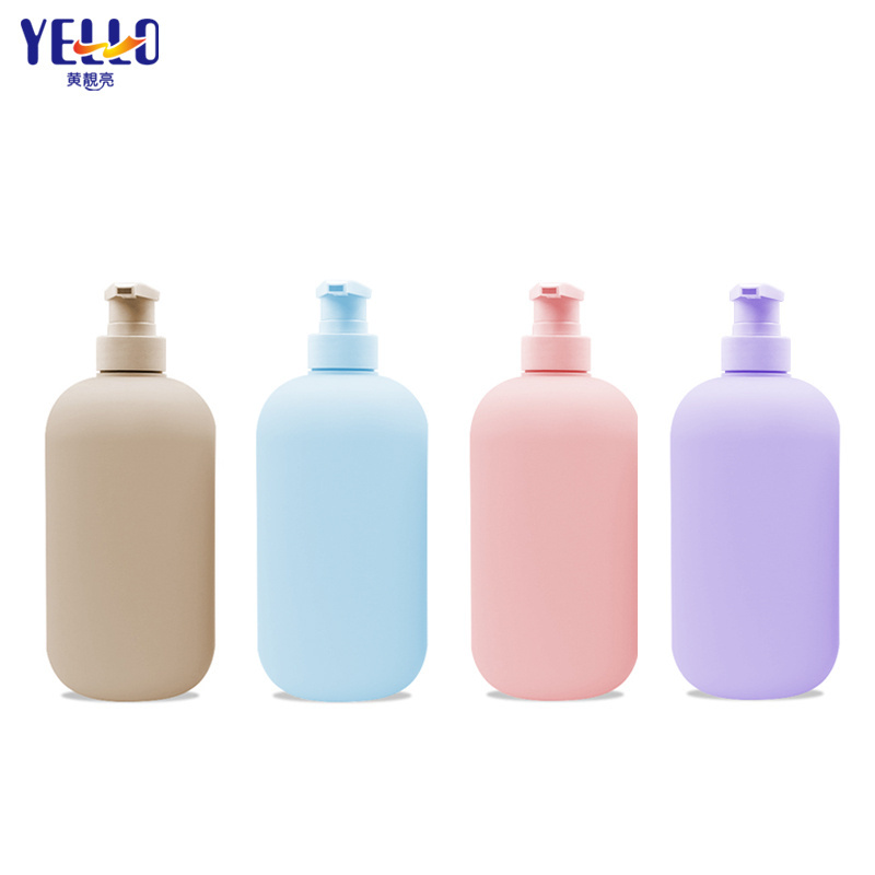 Custom Labels Travel Shampoo Bottles Empty Blue Pink Red Green Hotel Soft Touch Squeeze Body Lotion Bottles Eco 200Ml 500 Ml