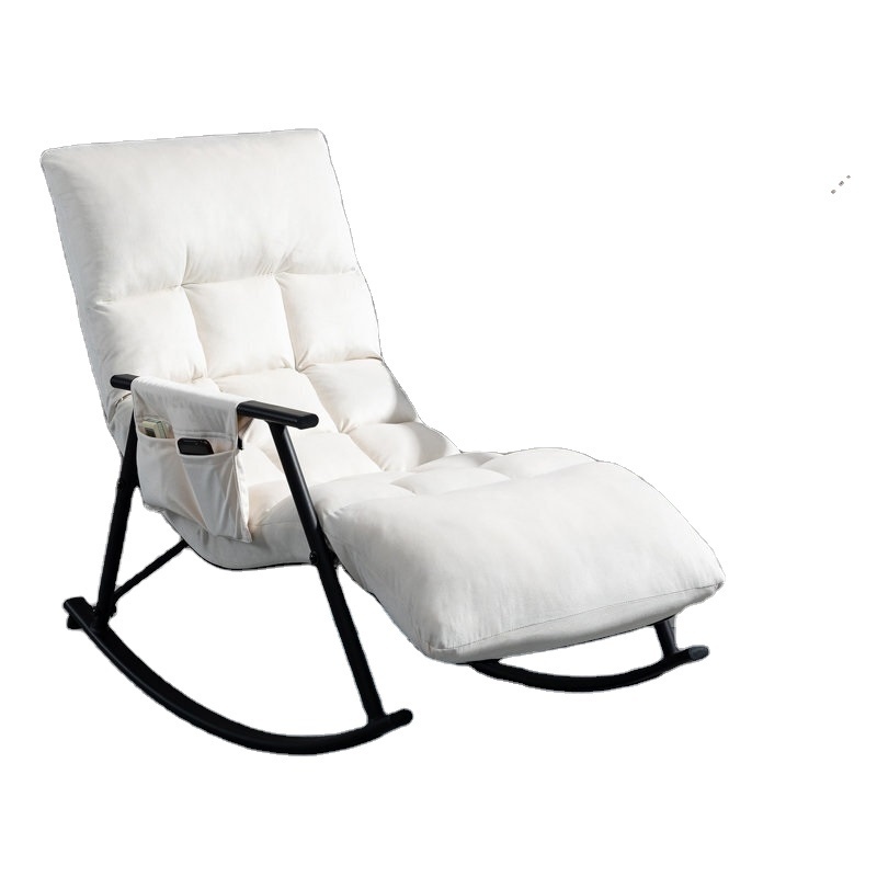 White Retro American Wooden Rocking Chair at Wholesale Price from Indian Vendor Wooden Recliner European Design Vintage Design