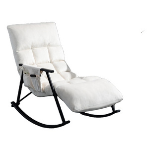 White Retro American Wooden Rocking Chair at Wholesale Price from Indian Vendor Wooden Recliner European Design Vintage Design