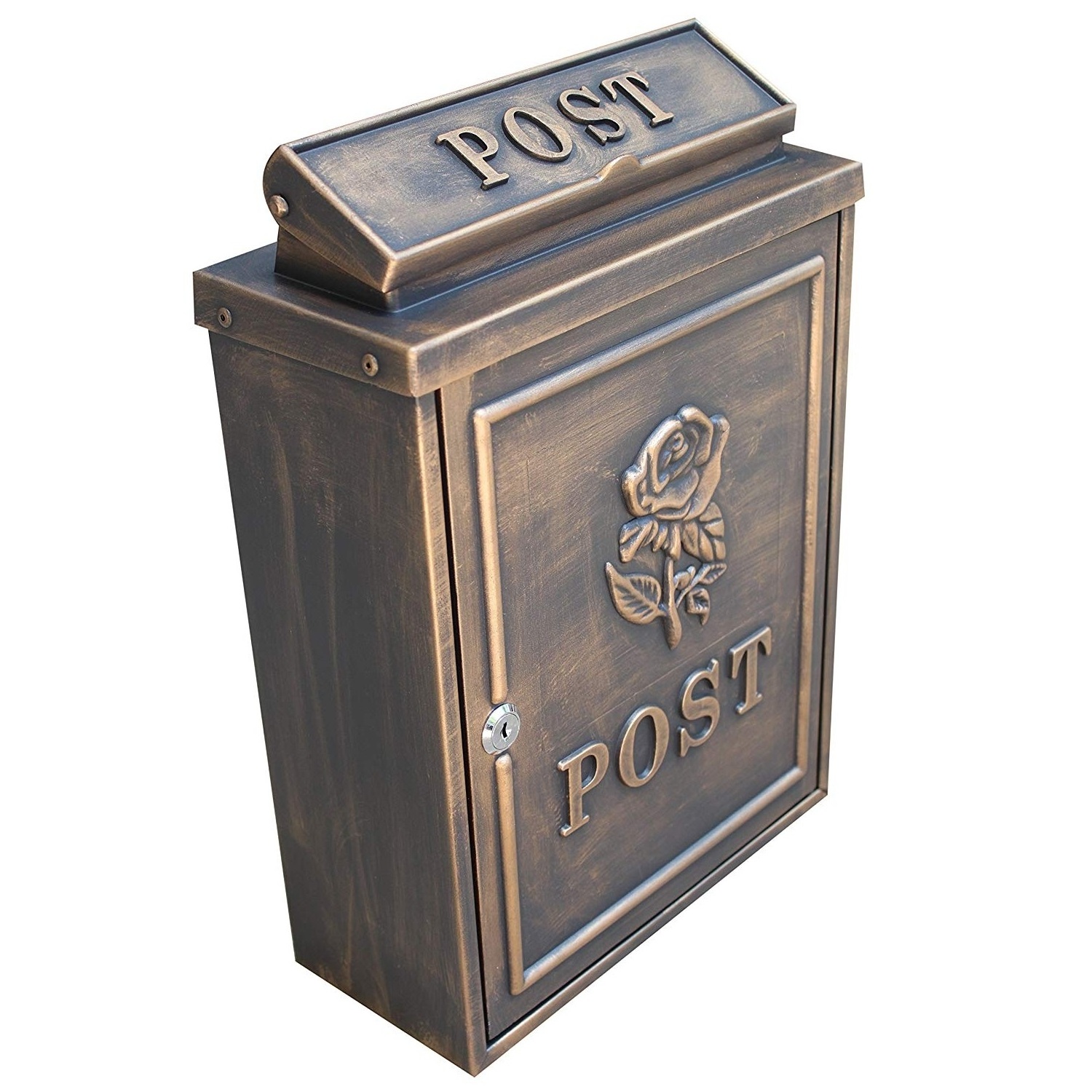 Heavy Duty Metal Mail Box Postal Box Security Cast Aluminum Lockable Ground Mount Stainless Steel Locking Mailbox for Rent P