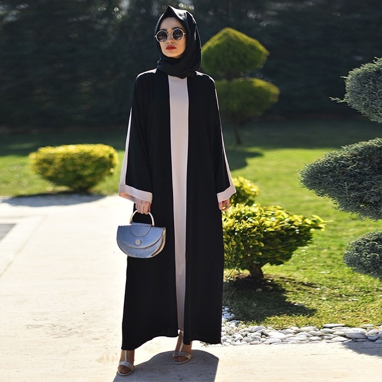 Modern UmbrelLa Design Dubai Wholesale Abaya Turkish EID Modest Islamic Clothing Dubai Elegant  Open Abaya Women Muslim Dress