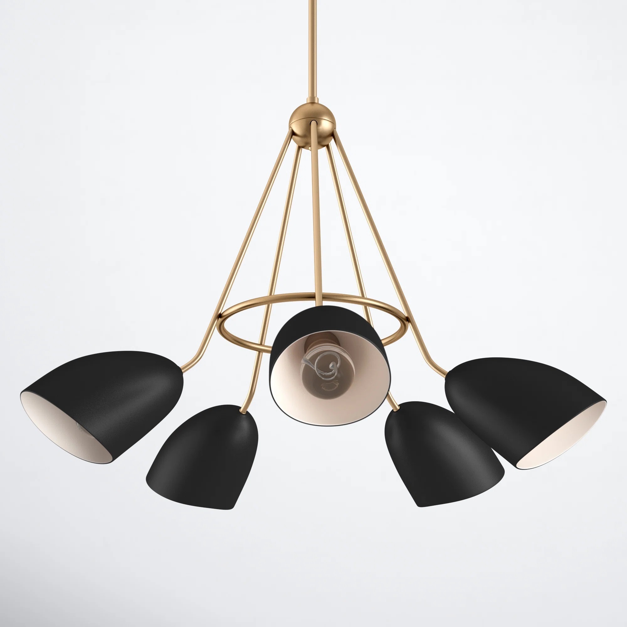 Modern Pendant Light Semi Flush Mount Metal Chandelier Black Farmhouse Chandelier Classic Minimalist Rustic Candle Chandelier Di