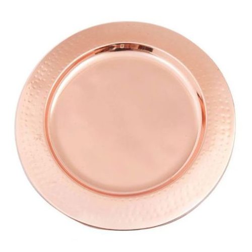 Handcrafted copper hammerred charger plate gold color charger plate for wedding parties charger plate for Hotels and BanquetIN