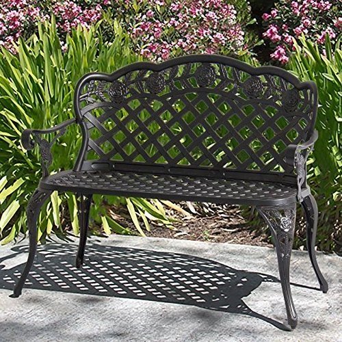 Butterfly Scroll Metal Cast Iron Bench Outdoor Garden Classical Finishing Hot Selling Bench Antique Patio Outdoor Benches