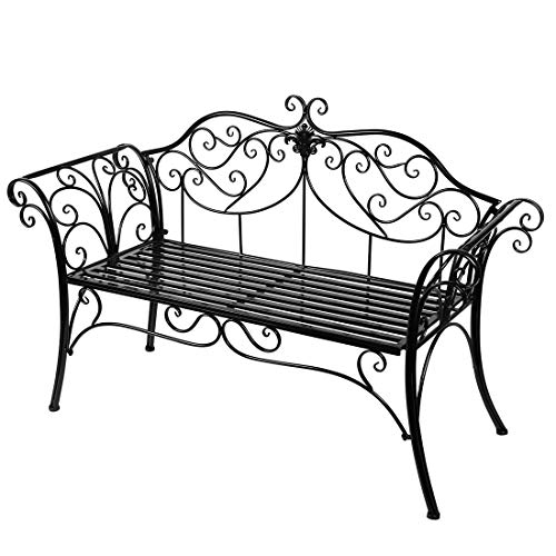 2 Seater Butterfly Decorative Metal Cast Iron Bench Outdoor Garden Classical Finishing Hot Selling Bench Antique Patio Outdoor