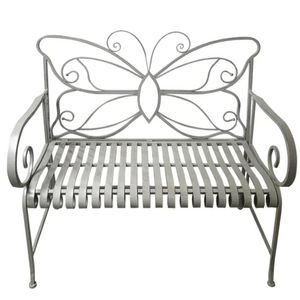 2 Seater Butterfly Decorative Metal Cast Iron Bench Outdoor Garden Classical Finishing Hot Selling Bench Antique Patio Outdoor