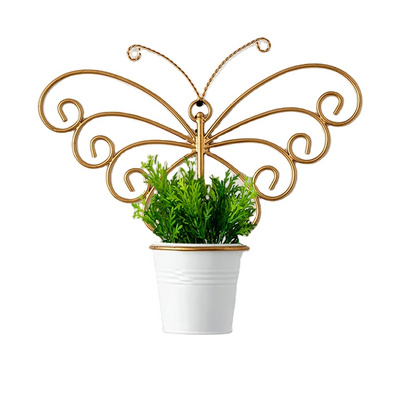 Butterfly Wall Brass planter Modern Metal Planters garden supplies Iron planter Small and large decorative flower pots Wholesal