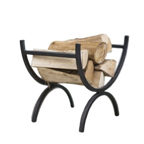 Curved  Rings Iron Metal Fire Wood Log Holder Available at Wholesale and Cheap Price Latest Design Fire Wood Log Holder