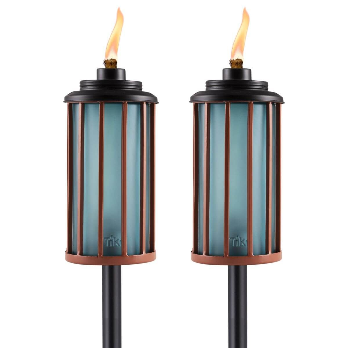 Carved Glass Green Colour Garden Tiki Torch Available at Wholesale and Cheap Price Direct From Indian Factory