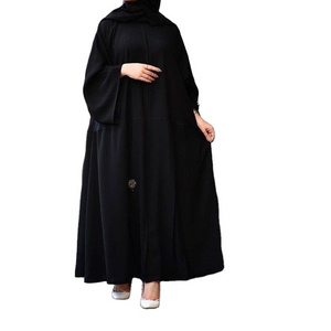 Dubai Wholesale Abaya 2023 Kaftan Turkish EID Modest Islamic Clothing Dubai Elegant Shiny Silk Open Abaya Women Muslim Dress